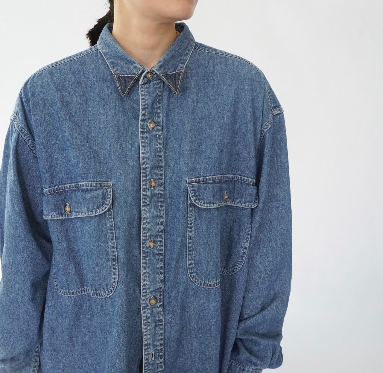 80s "BANANA REPUBLIC ”Safari & Travel" Denim Shirt
