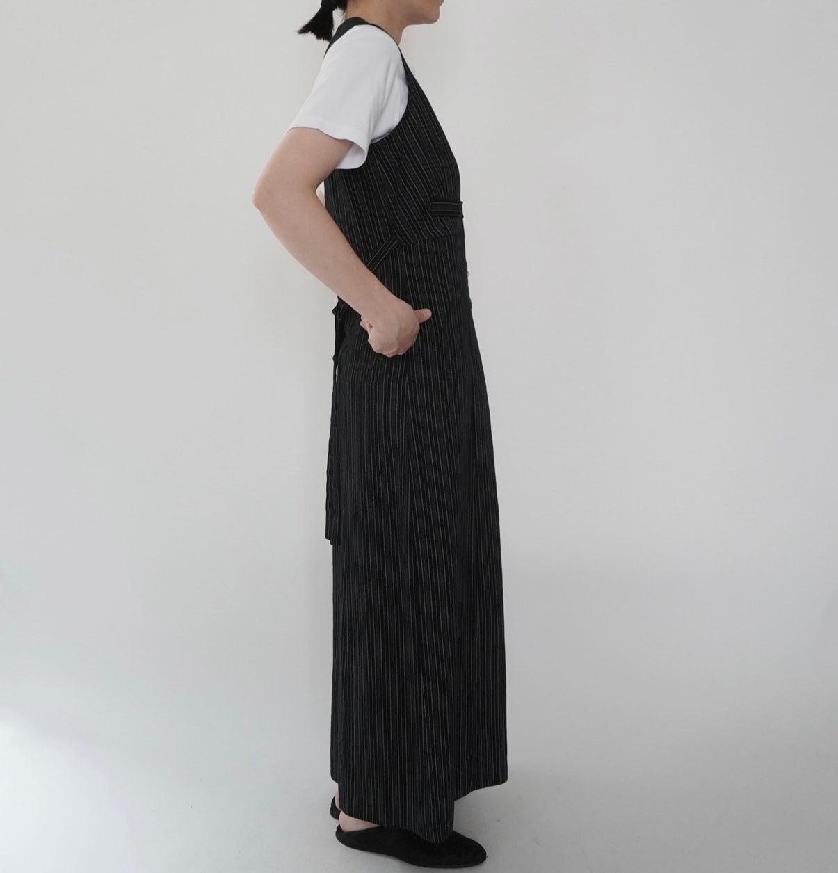 80s Striped Sleeveless Dress Made in USA