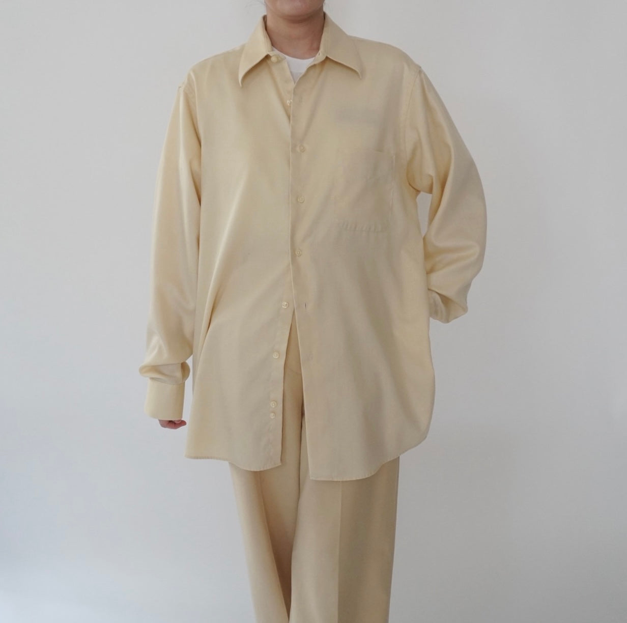 "Geoffrey Beene" Cream Shirt