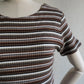 90s Brown Striped Top