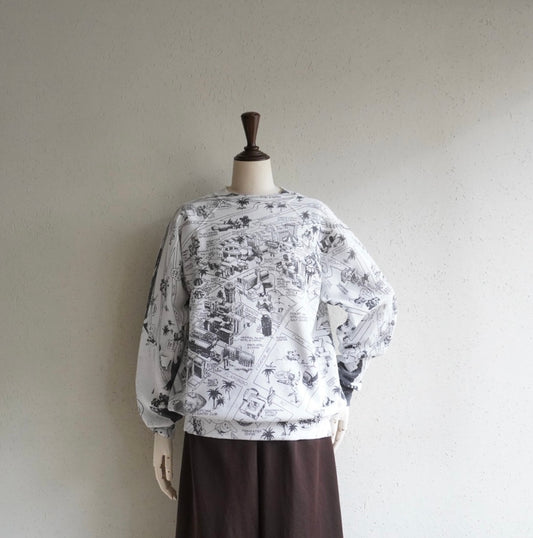 90s Printed Sweater Made in USA