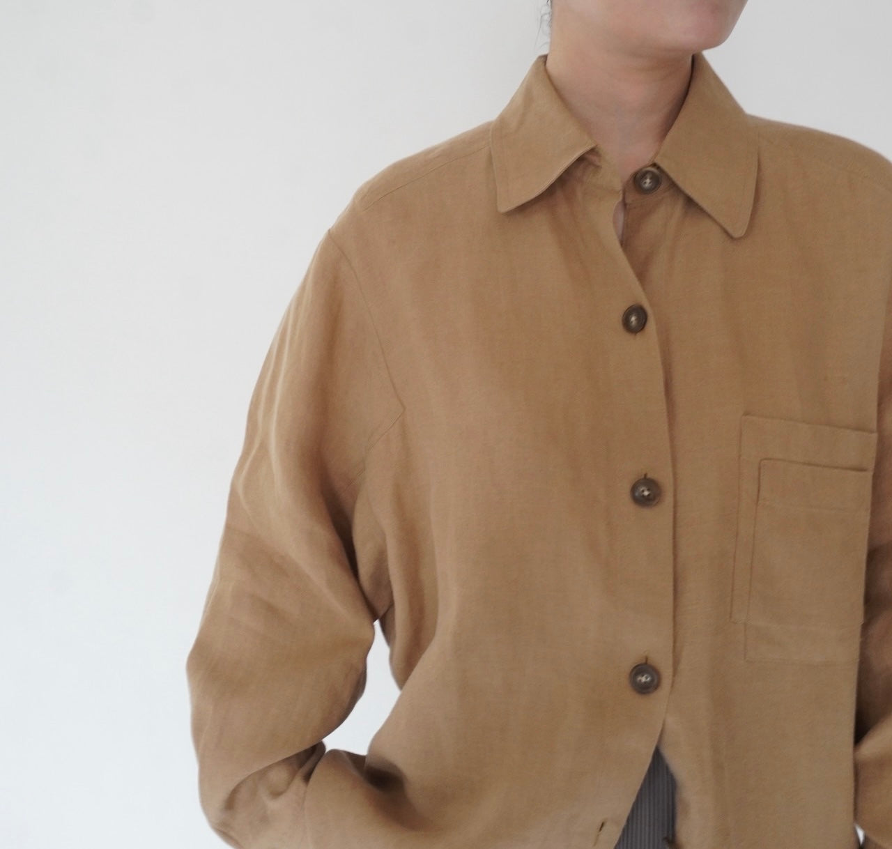 90s Oversized Linen Shirt