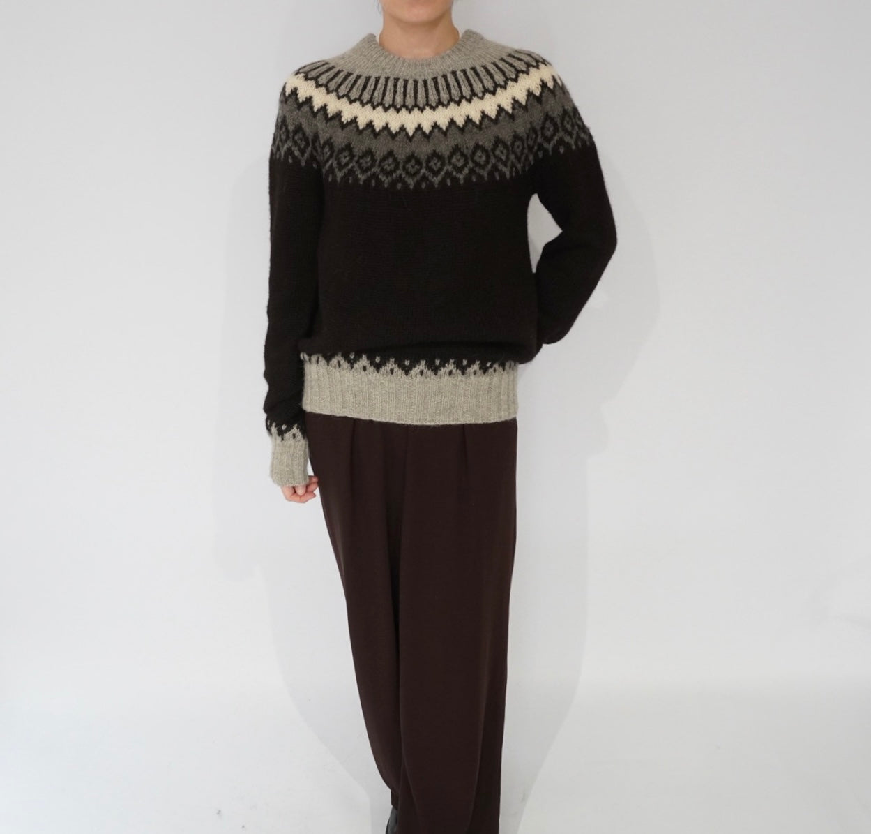 80s Hand Knitted in Peru Alpaca Wool Knit