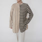 Beige Striped Design Shirt Made in Italy