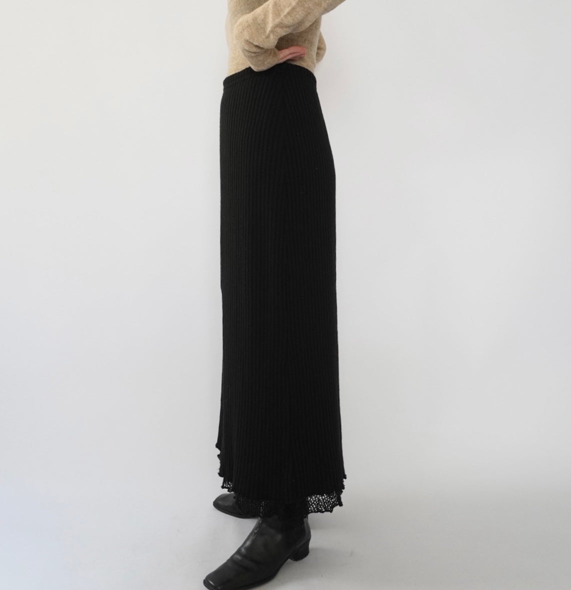 90s Design Ribbed Skirt Made in Italy