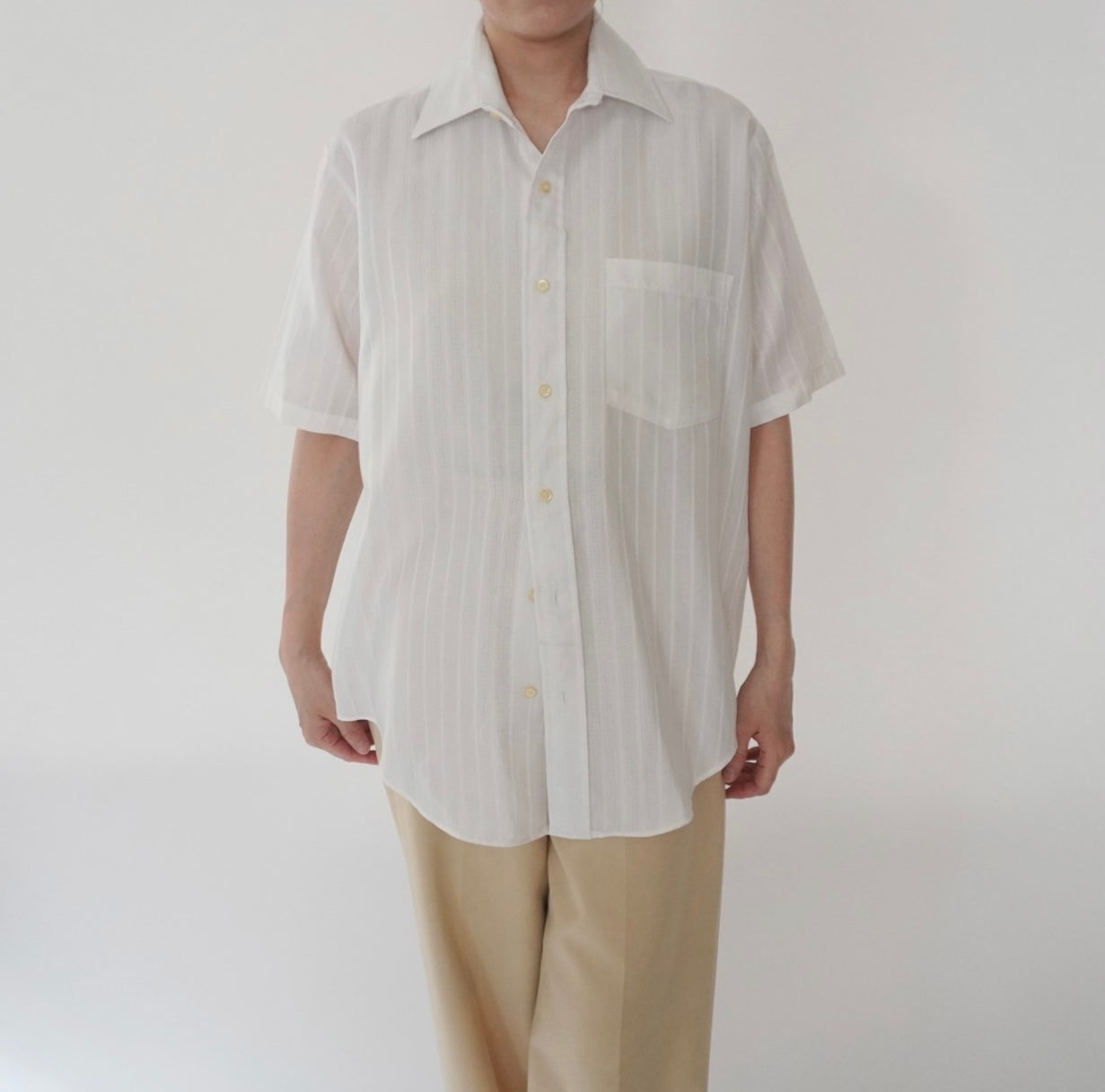 70s White Shirt Made in USA