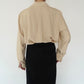 90s Beige Silk Shirt