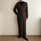 90s Brown Rayon Two-Piece Made in USA
