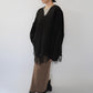 80s Black Fringe Top