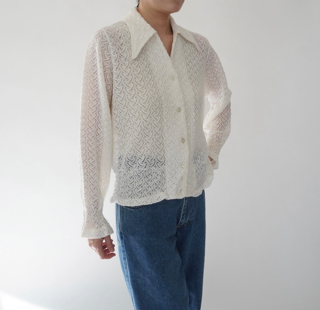 70s Lace Design Shirt