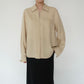 90s Beige Silk Shirt