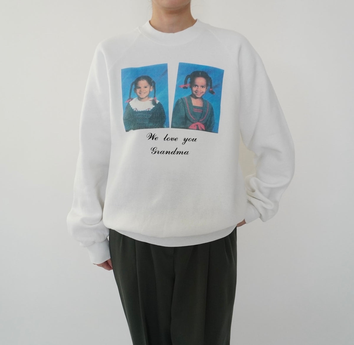 90s Photo Printed Sweater Made in Canada