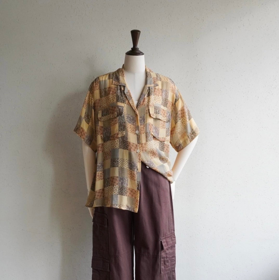 90s"NORTON & WILSON"  Printed Silk Shirt Made in Italy