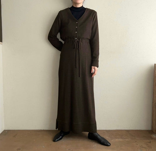 90s Brown Rayon Two-Piece Made in USA
