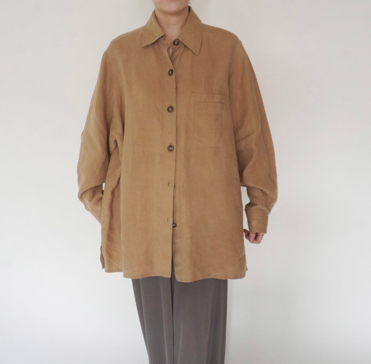 90s Oversized Linen Shirt