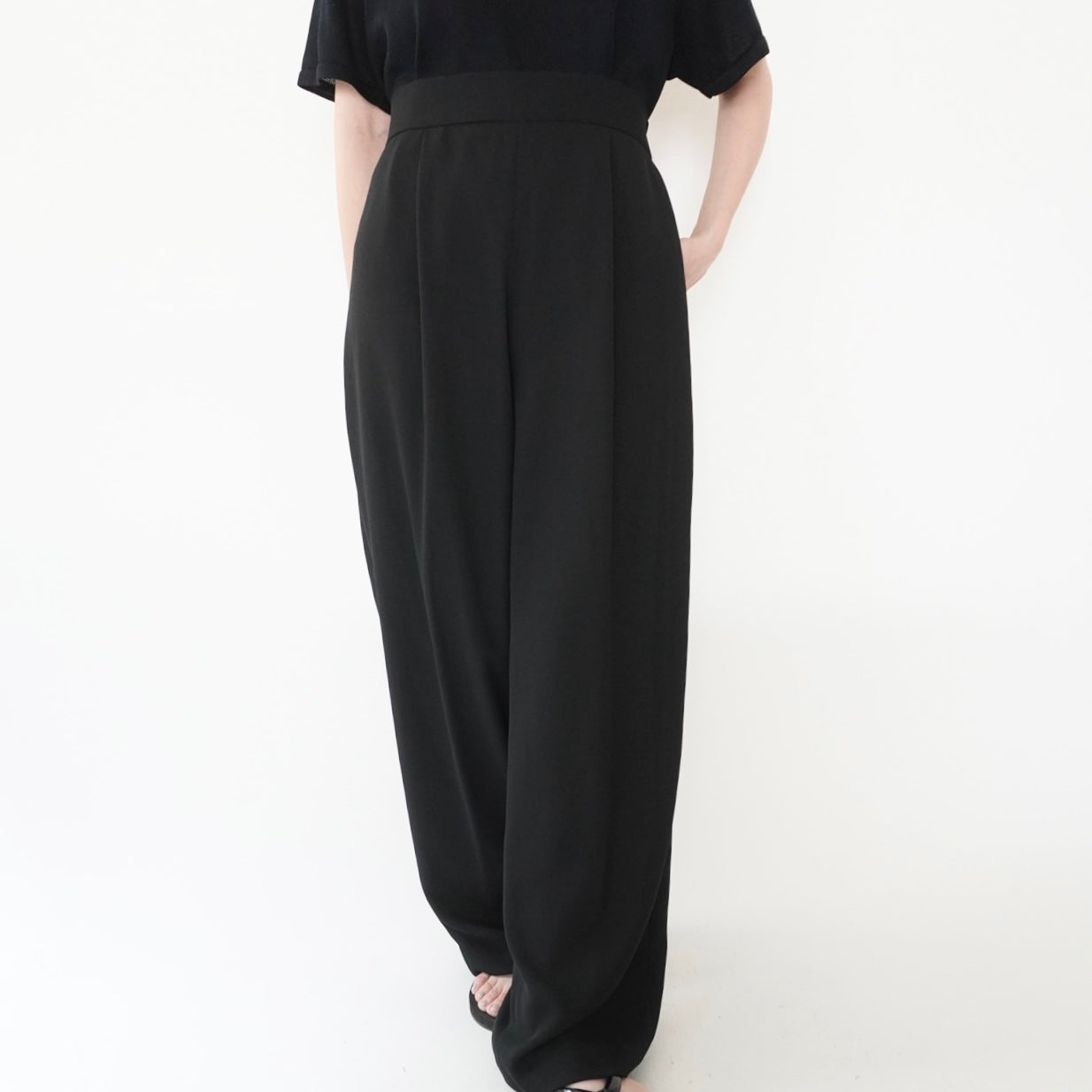 90s Black Wide Pants