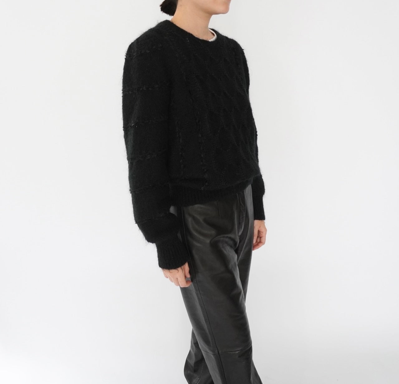 80s EURO Black Mohair Knit