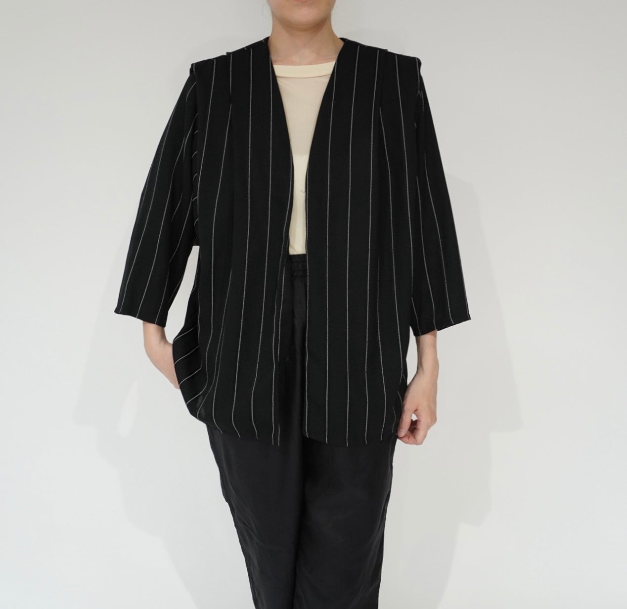 90s Striped Robe Jacket