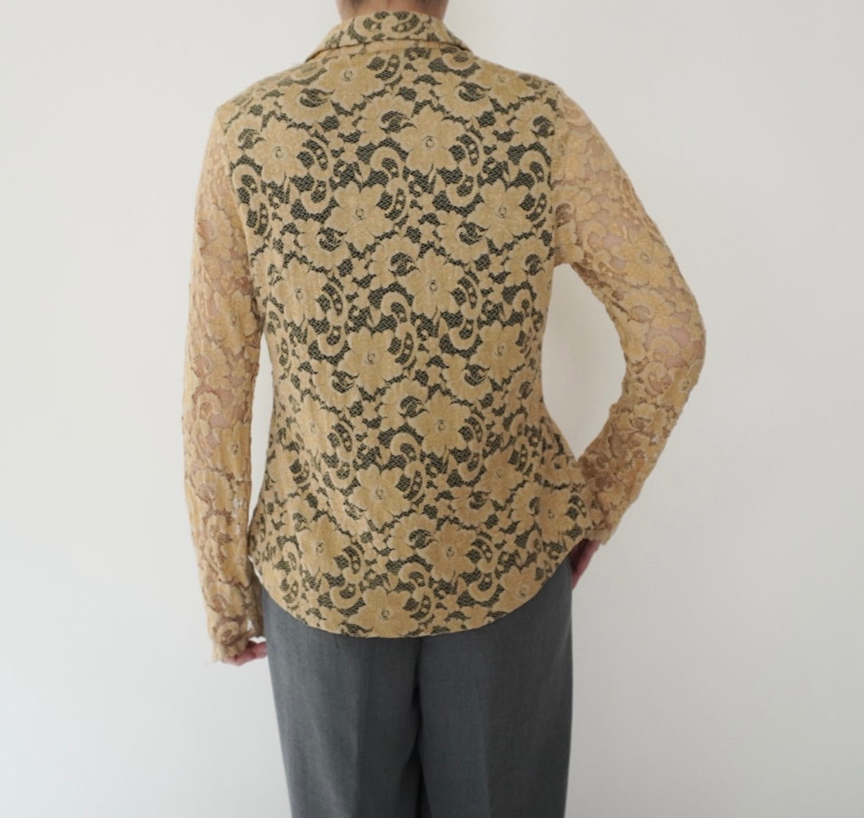 90s Lace Design Shirt Made in USA