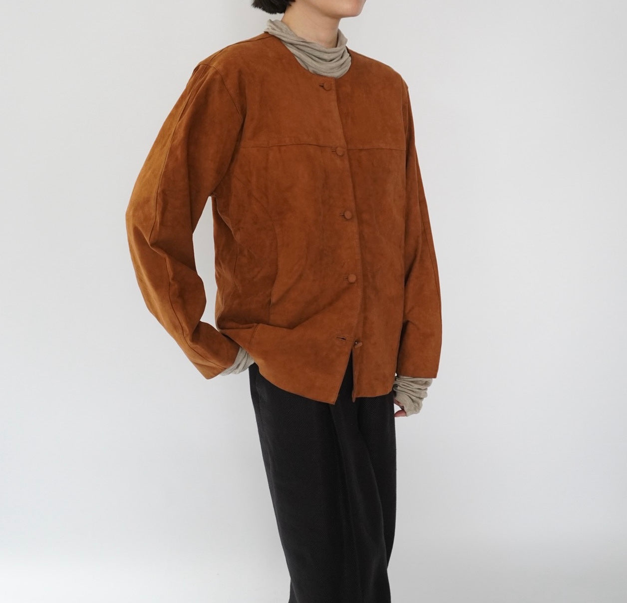 90s Suede Blouse, Jacket