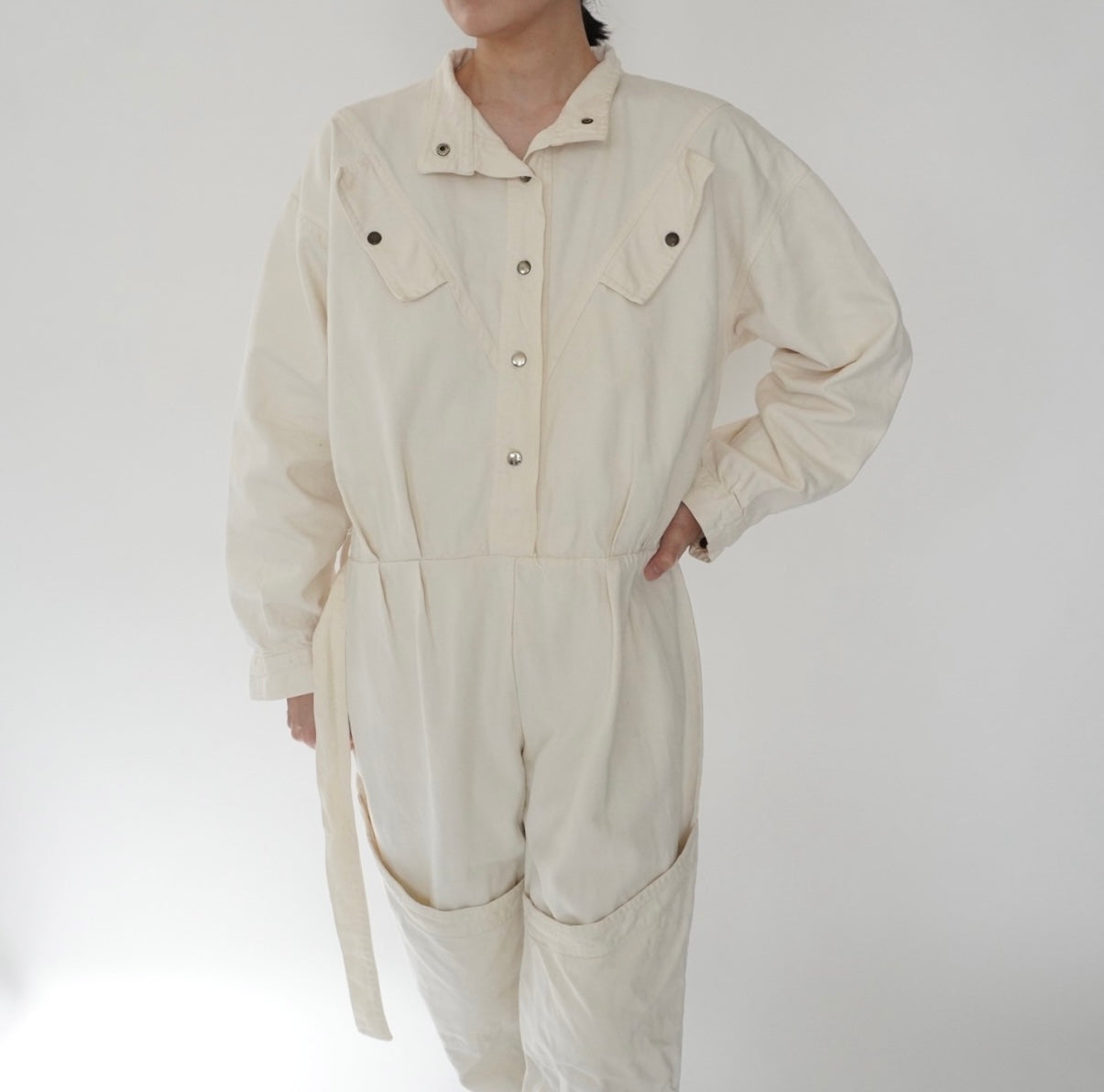 80s EURO Design Ivory Jumpsuit