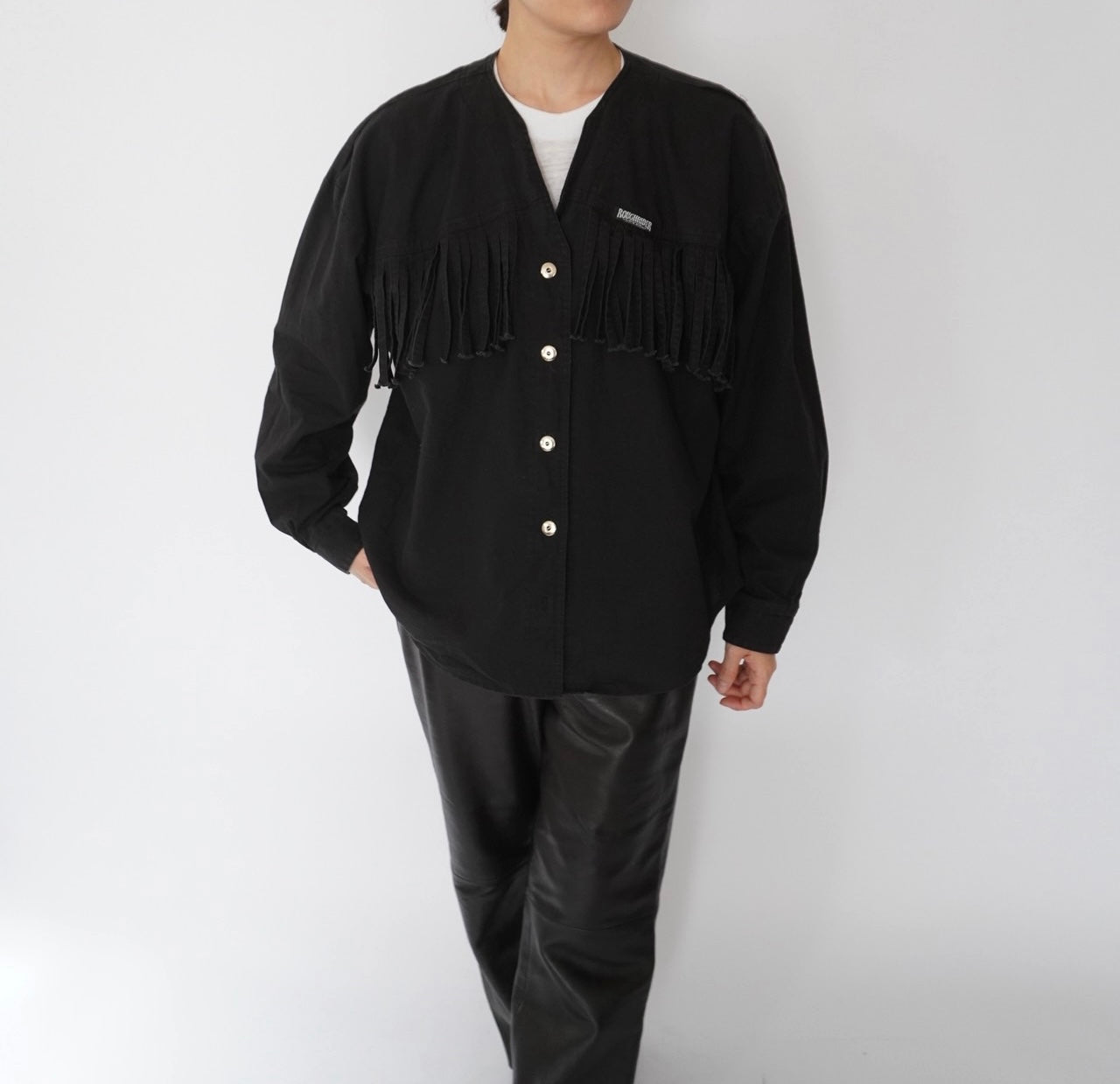 90s Fringe Design Blouse