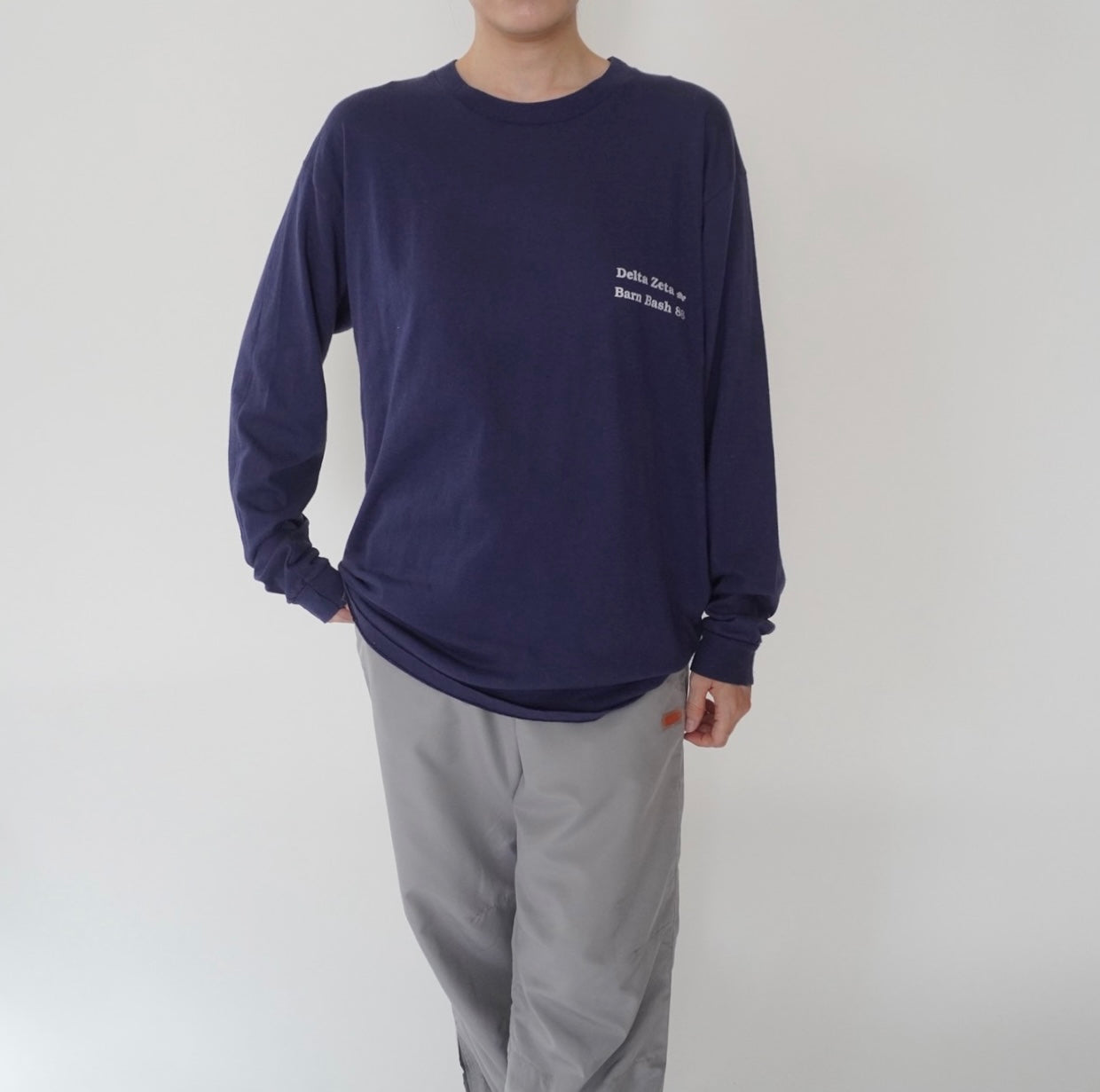 80s Printed Long T-shirt Made in USA