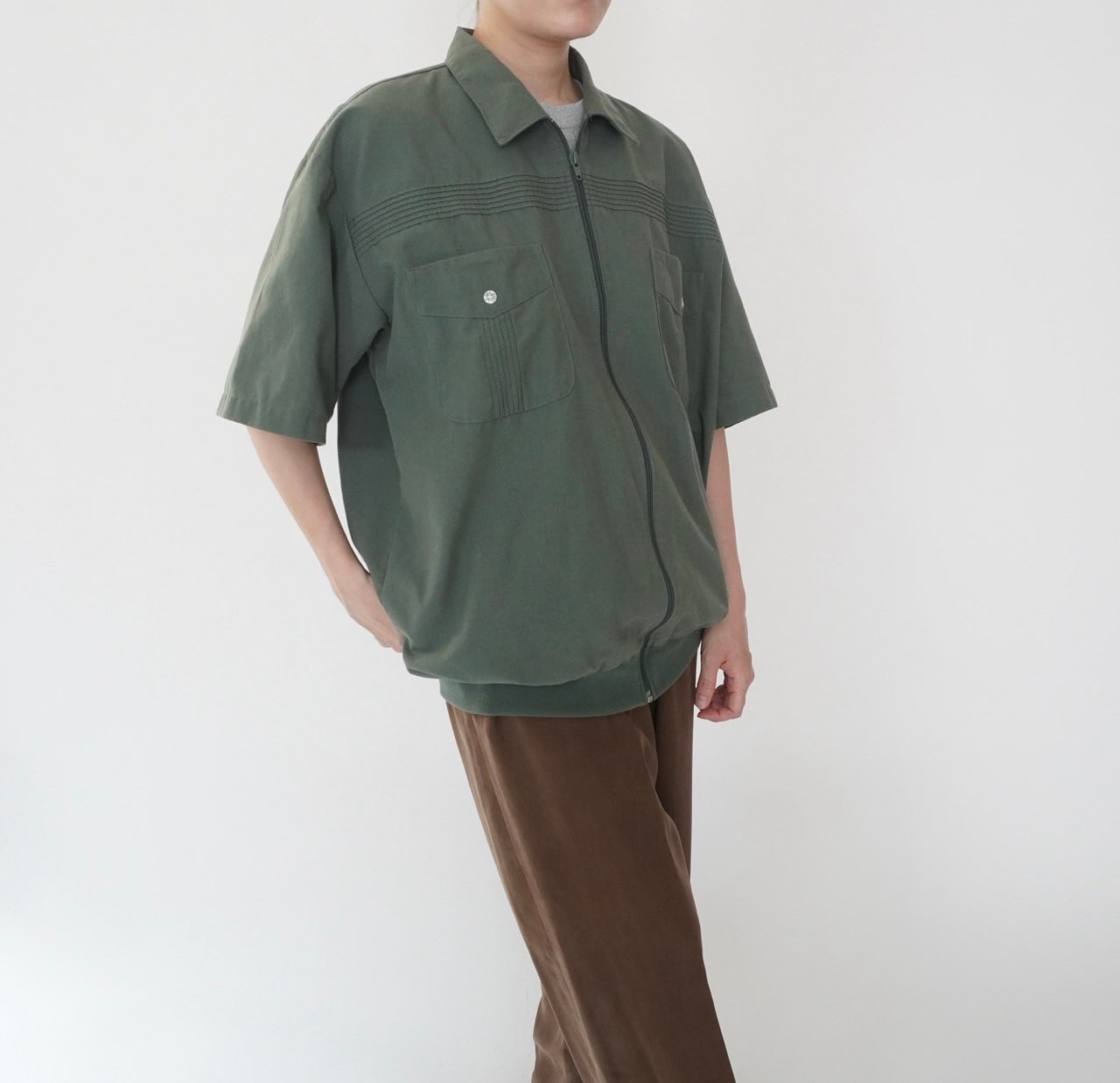 90s Khaki Design Shirt, Jacket