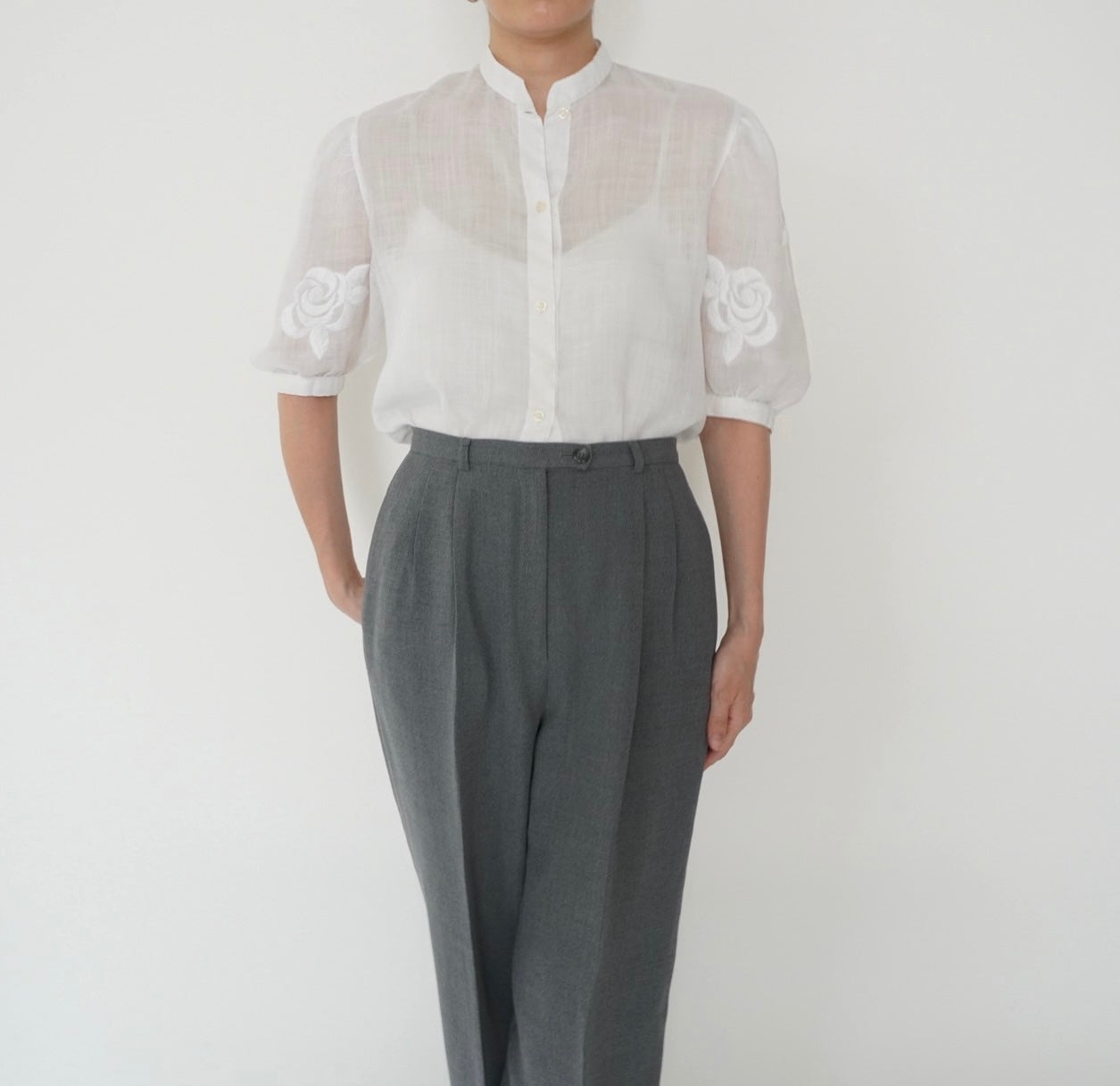 80s Embroidery Design Shirt Made in Italy