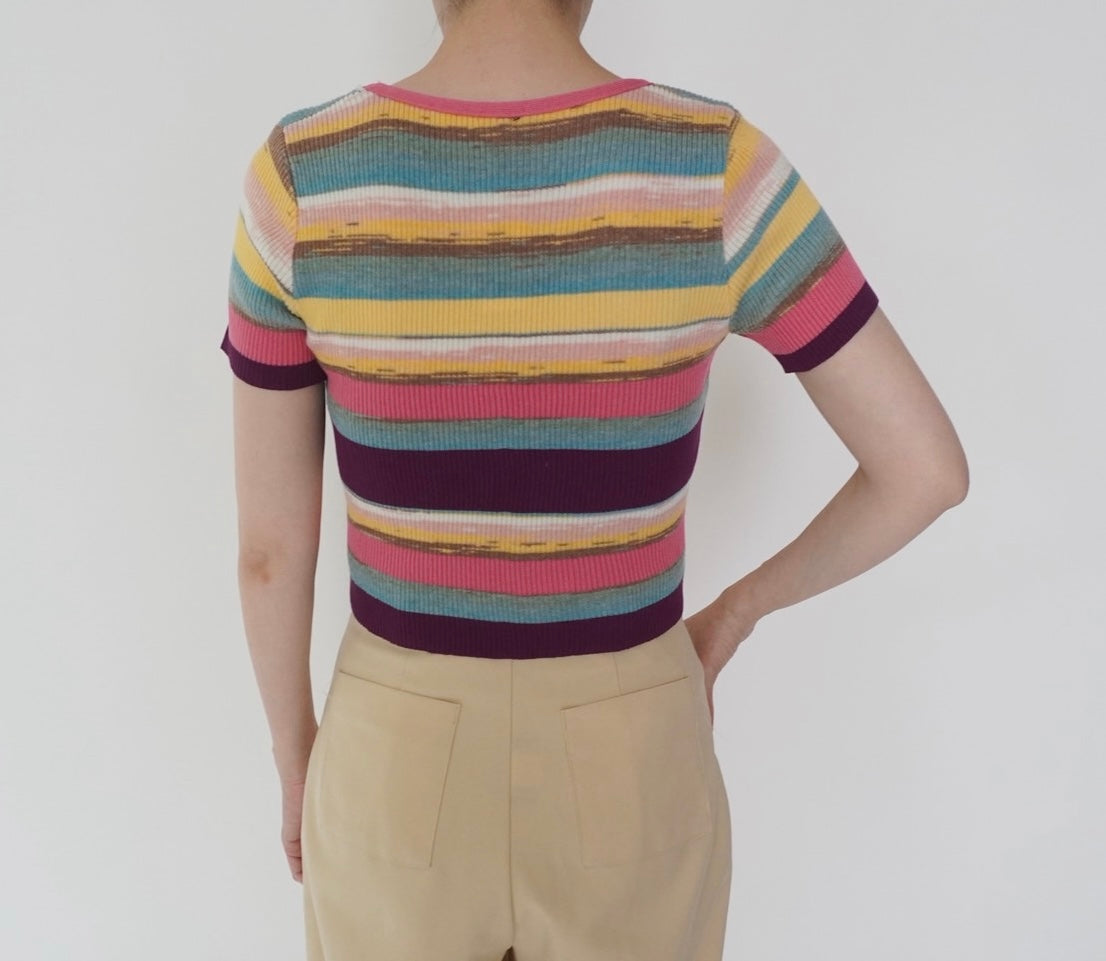 90s Multi Striped Top