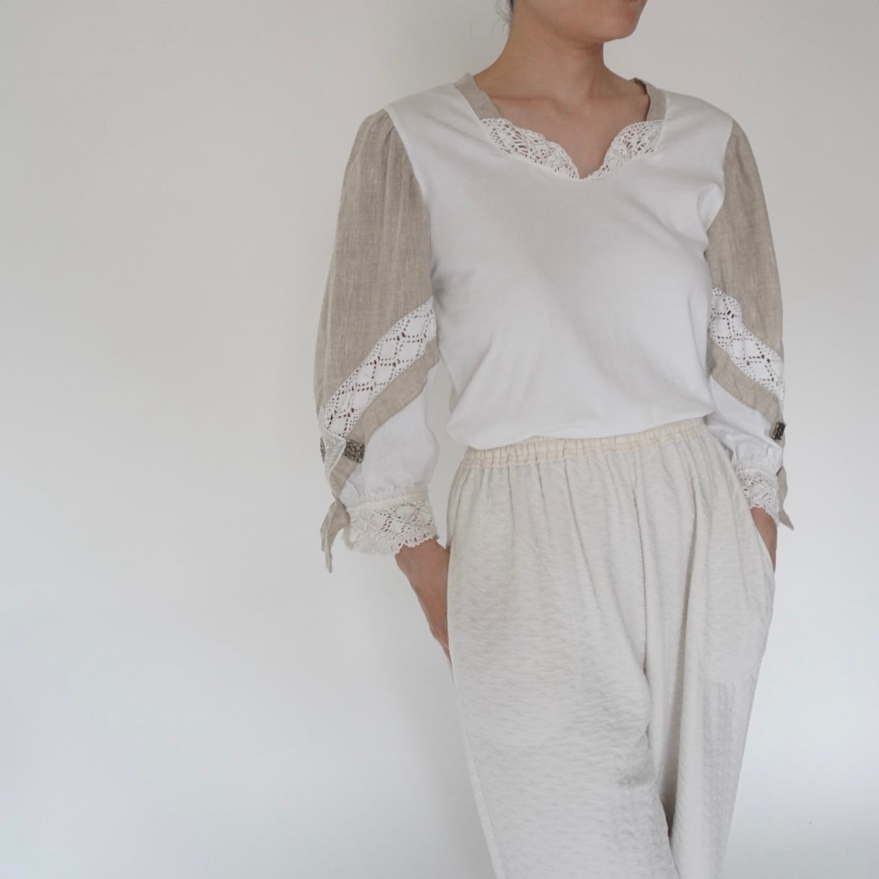 90s EURO Lace Design Top