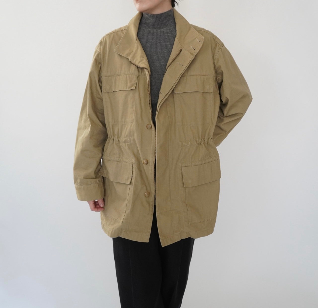 " LL Bean " Cotton  Military Jacket
