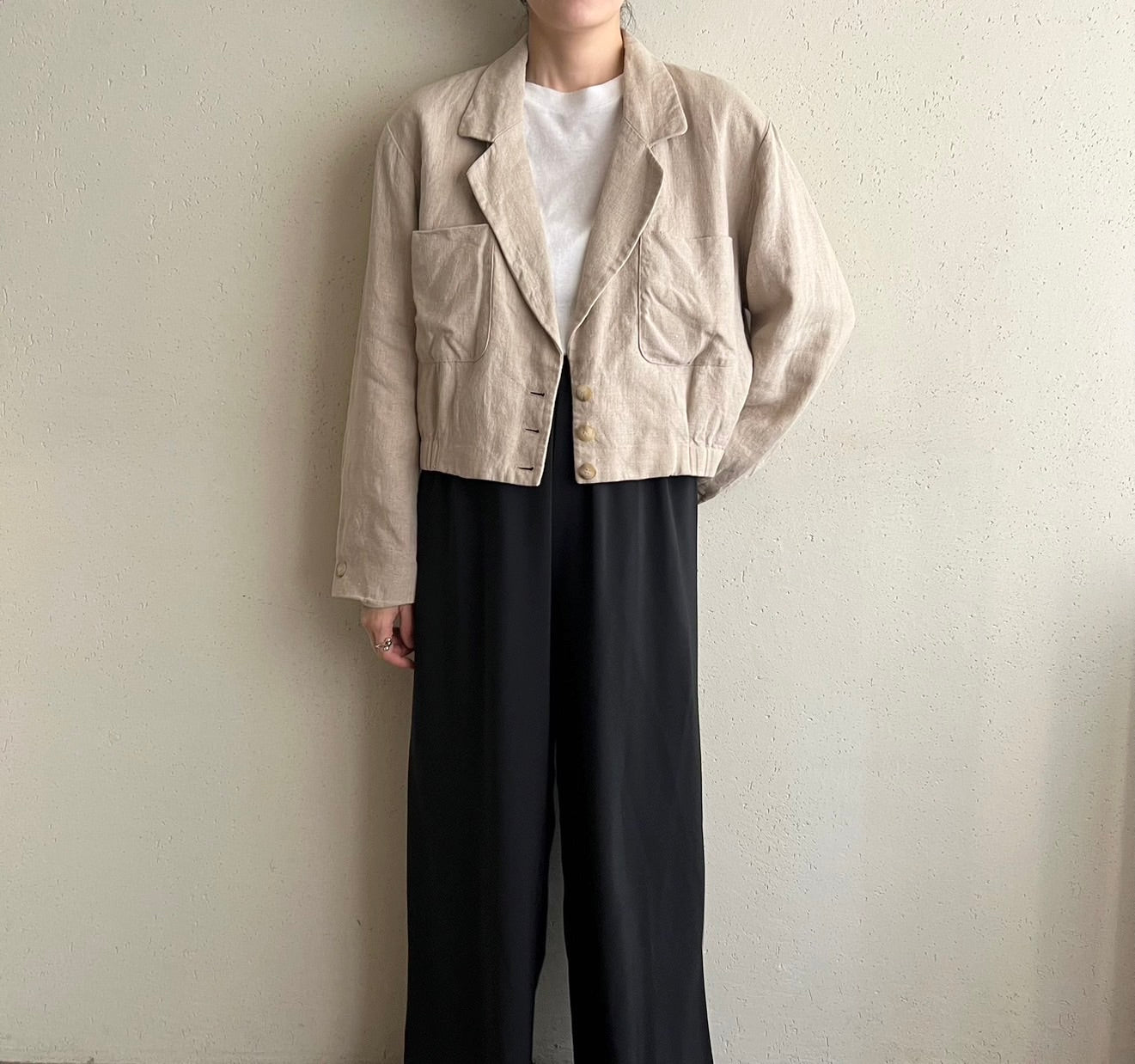 90s "DANABUCHMAN" Linen Jacket