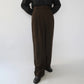90s Wool Striped Wide Pants Made in USA Dead Stock