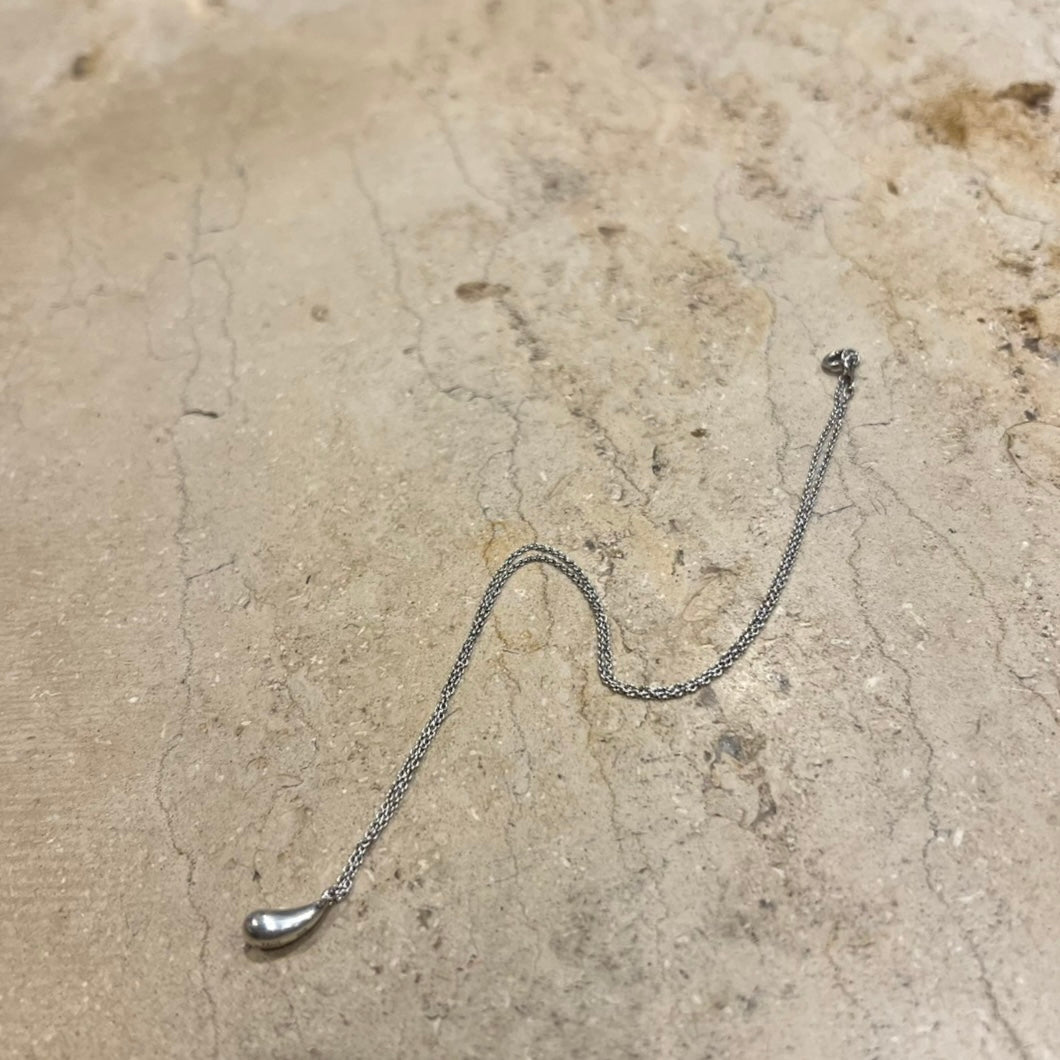 ”Tiffany & Co.” Silver Teardrop Necklace