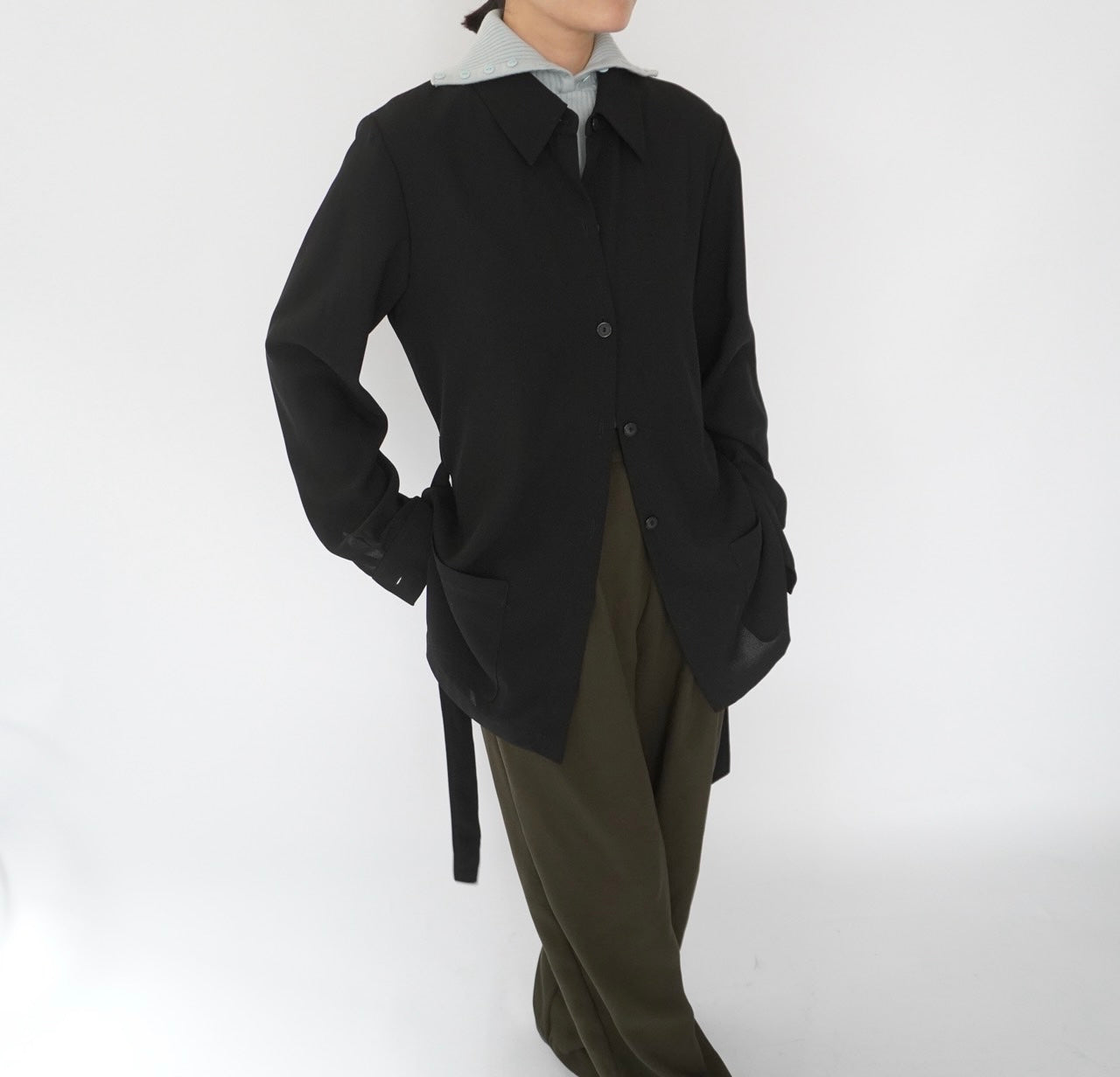 90s Design Ribbed Top Made in Italy