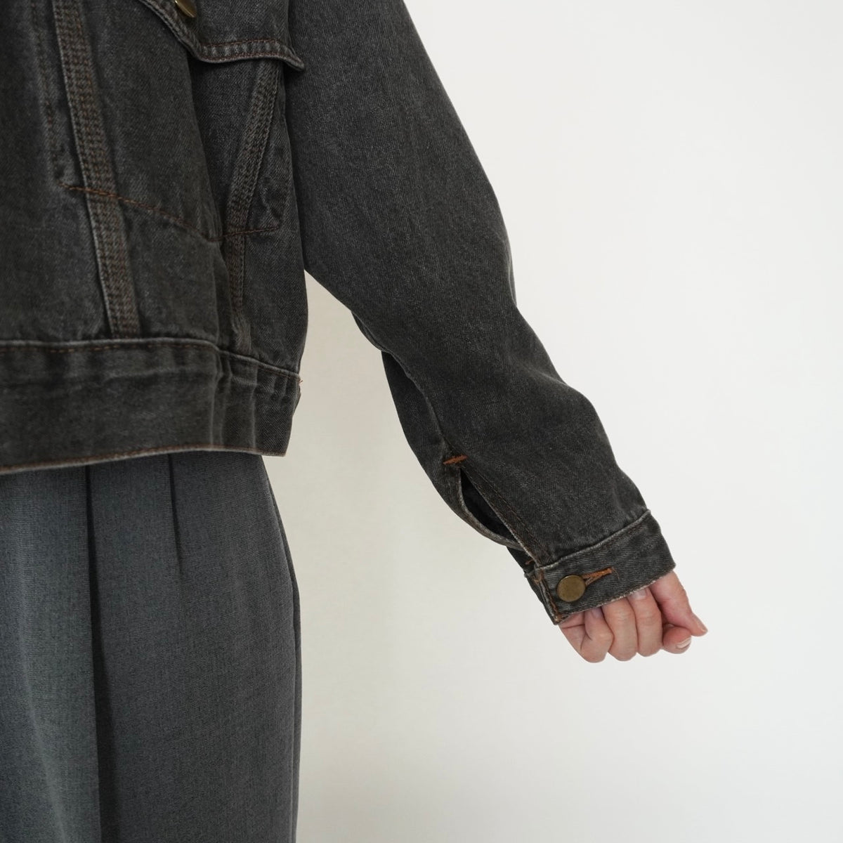 80s Black Denim Jacket