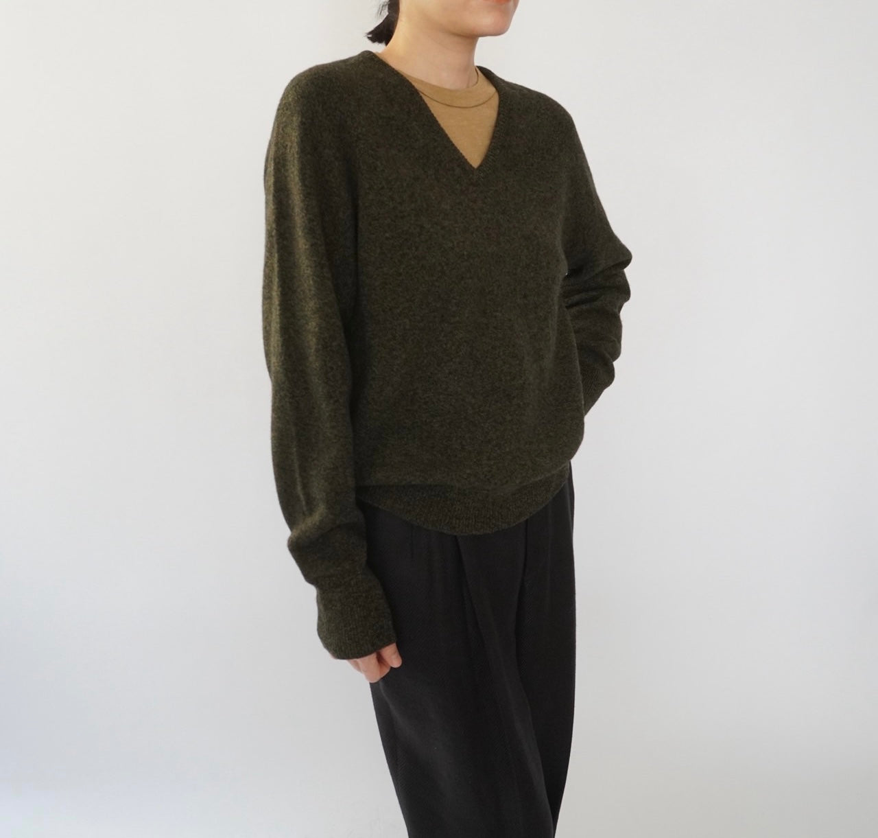 60s Pure Wool V Neck Knit Made in Ireland