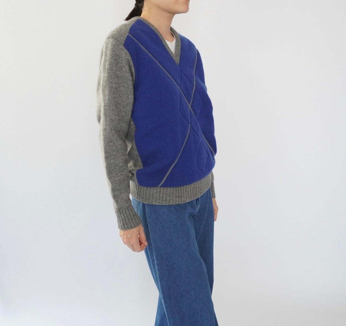 80s "PLAY BOY" Argyle Design Knit