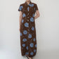 90s Printed Maxi Dress Made in USA