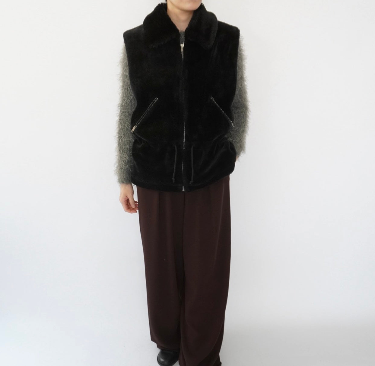90s Fluffy Fleece Vest