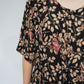 80s Floral Printed Rayon Dress