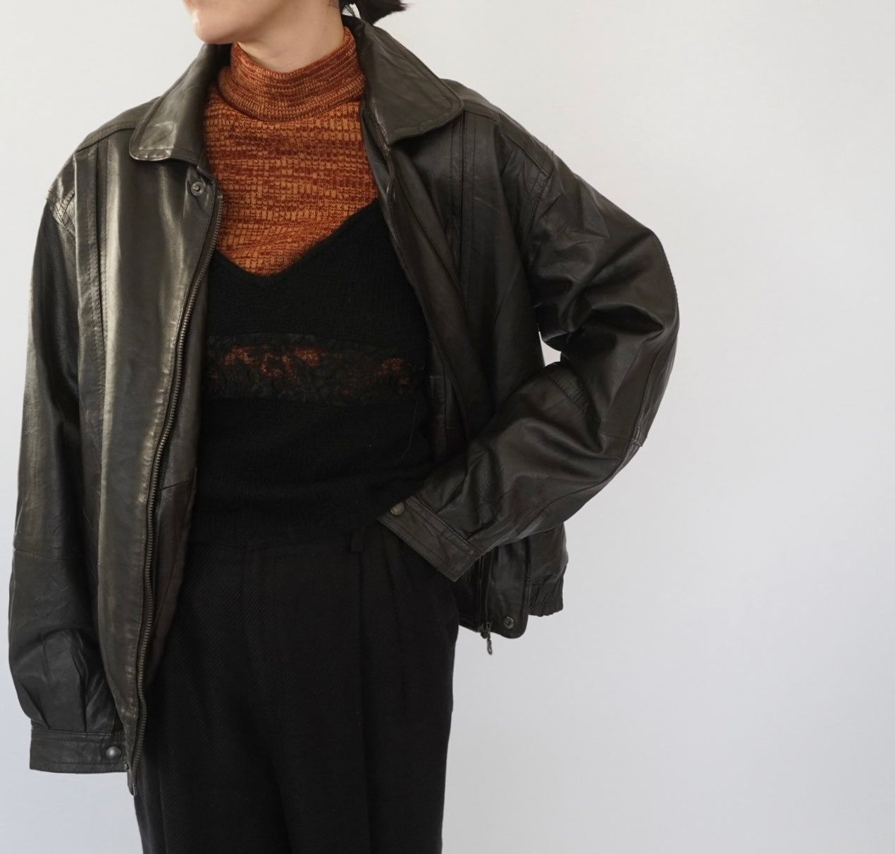90s Lace Design Mohair Camisole Top