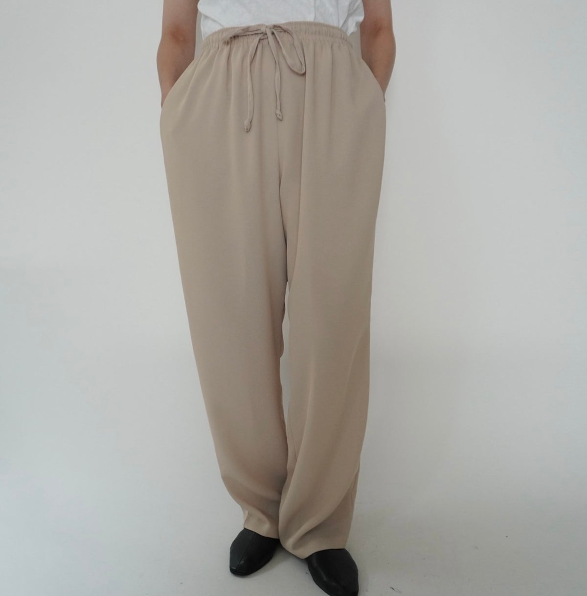 90s Beige Wide Pants