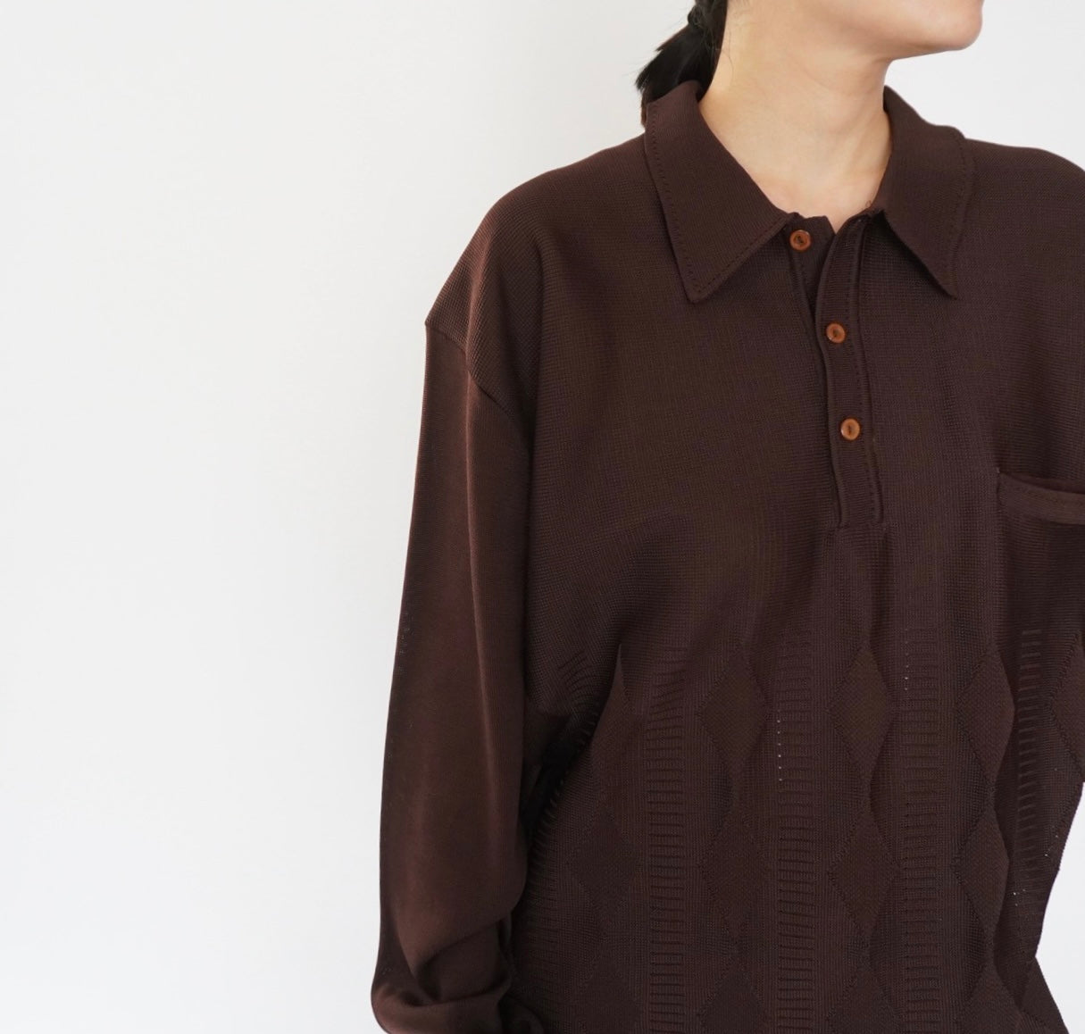 70s Brown Design Top