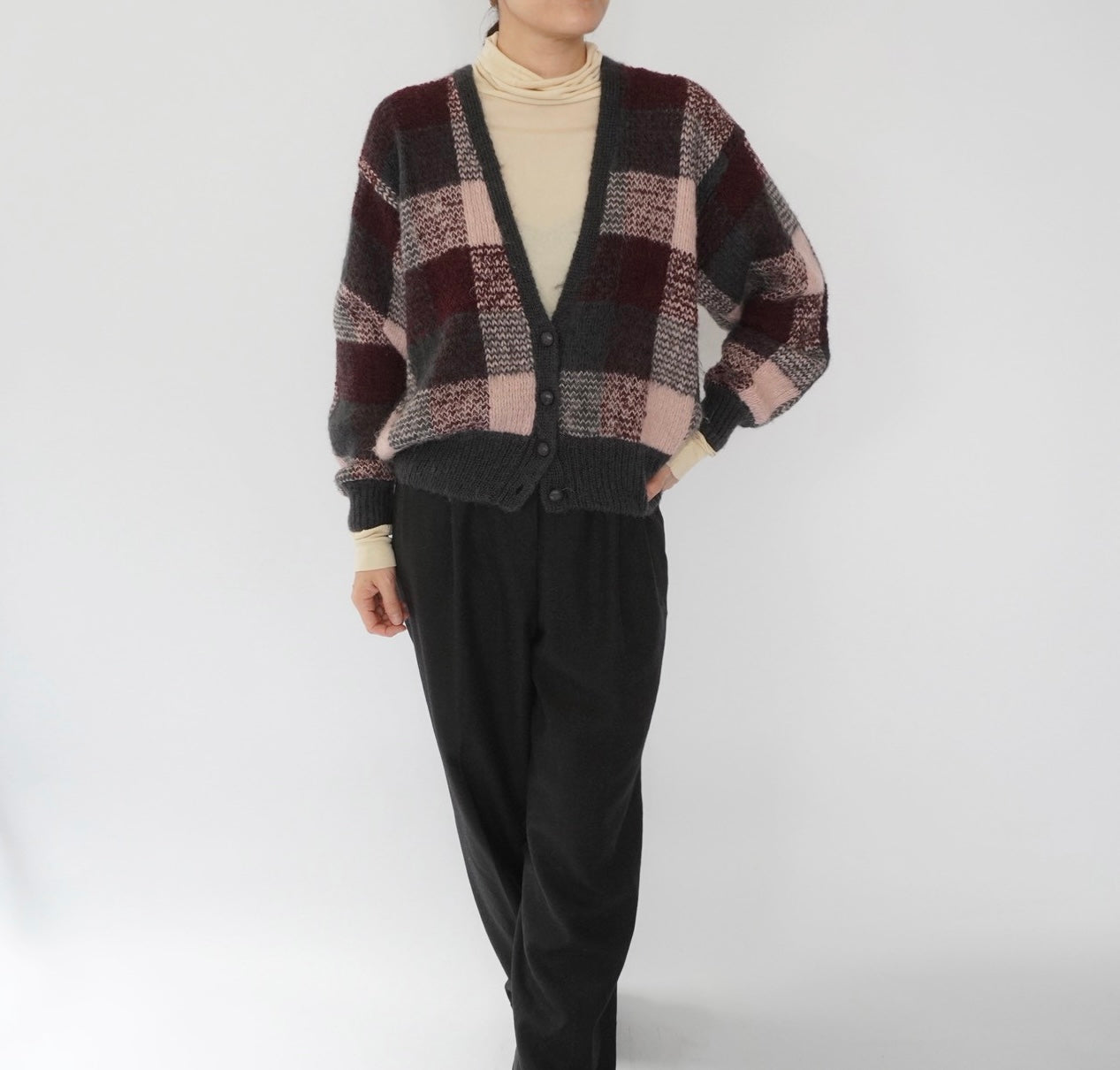 90s Pattern Mohair Cardigan