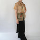 80s Printed Sheer Shirt Made in USA