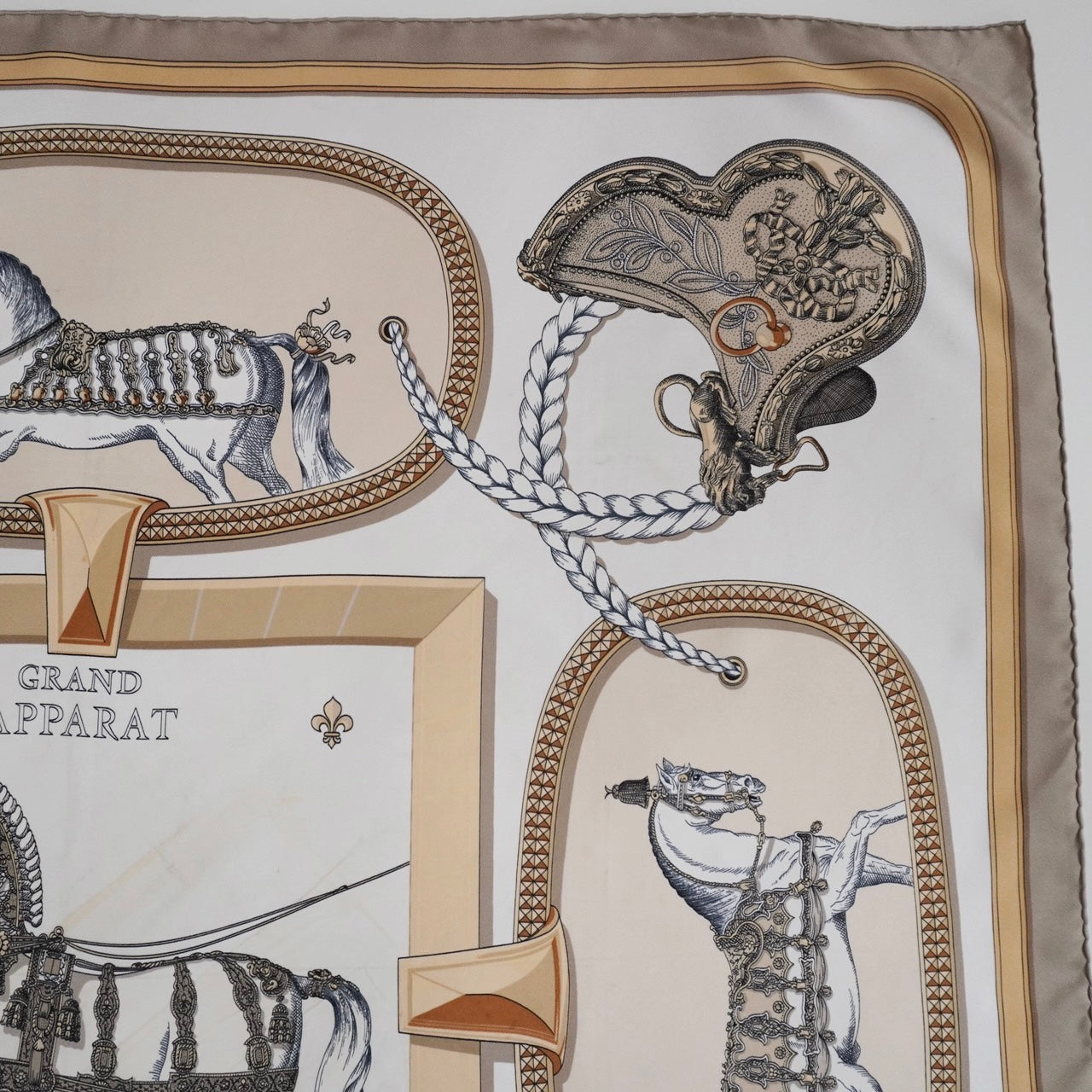 "Hermès " Silk Scarf Made in France