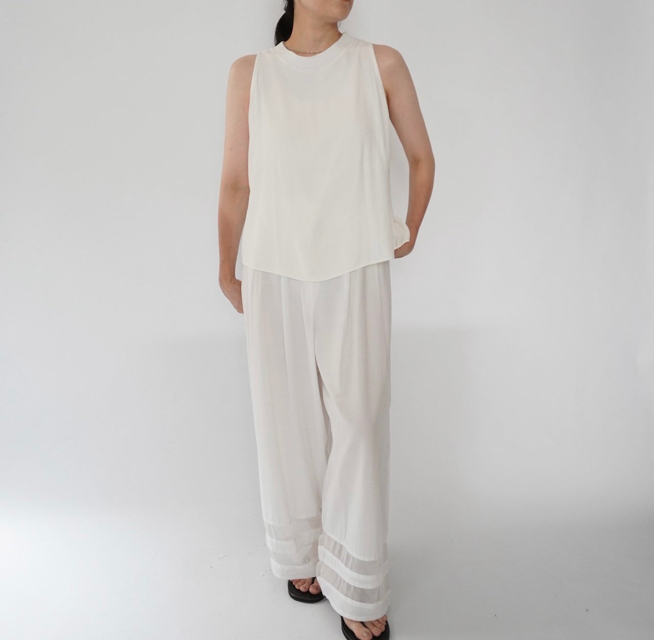 90s Design Wide Pants Made in France