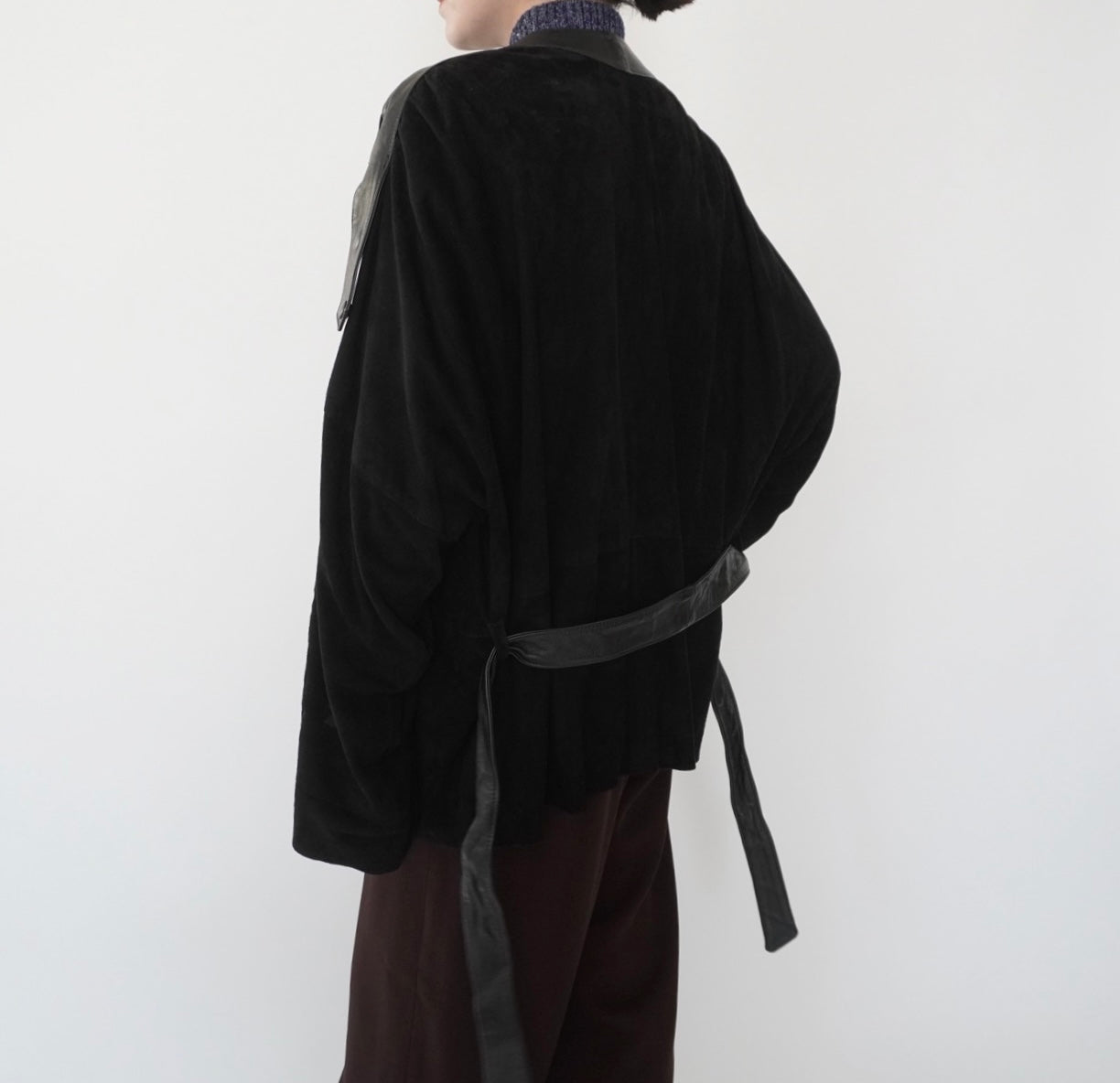 80s EURO Design Suede x Leather Jacket